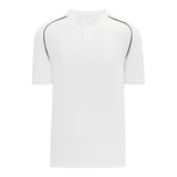 Athletic Knit (AK) BA1344A-222 Adult White/Black Two-Button Baseball Jersey