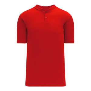 Athletic Knit (AK) BA1347A-005 Adult Red Two-Button Baseball Jersey