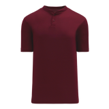 Athletic Knit (AK) BA1347A-009 Adult Maroon Two-Button Baseball Jersey