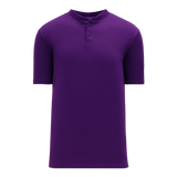 Athletic Knit (AK) BA1347A-010 Adult Purple Two-Button Baseball Jersey