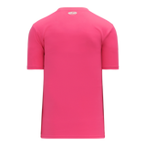 Athletic Knit (AK) BA1347Y-014 Youth Pink Two-Button Baseball Jersey