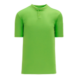 Athletic Knit (AK) BA1347Y-031 Youth Lime Green Two-Button Baseball Jersey