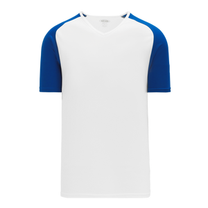 Athletic Knit (AK) S1375M-207 Mens White/Royal Blue Soccer Jersey