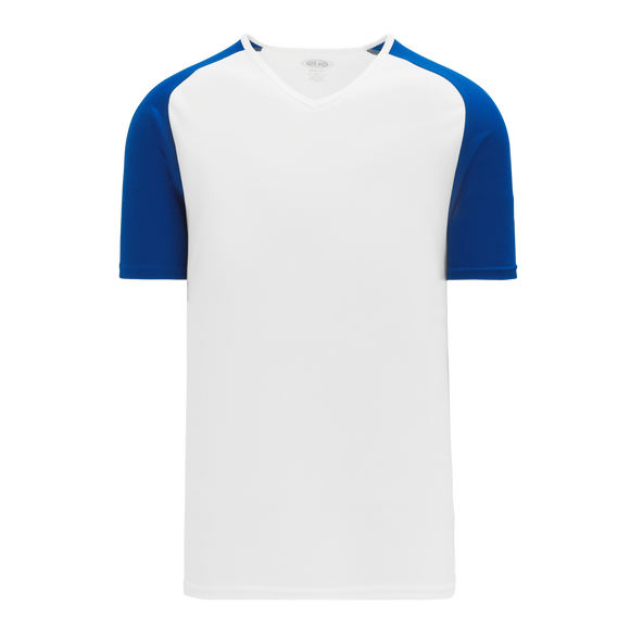 Athletic Knit (AK) S1375M-207 Mens White/Royal Blue Soccer Jersey