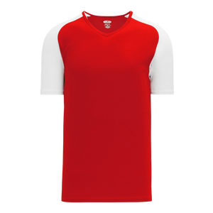 Athletic Knit (AK) S1375M-208 Mens Red/White Soccer Jersey