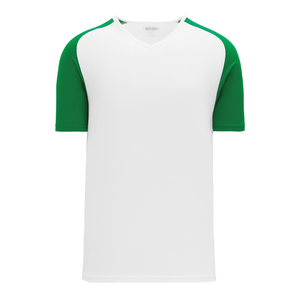 Athletic Knit (AK) V1375M-211 Mens White/Kelly Green Volleyball Jersey