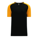 Athletic Knit (AK) S1375L-212 Ladies Black/Gold Soccer Jersey
