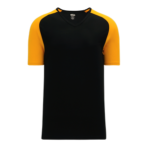 Athletic Knit (AK) S1375M-212 Mens Black/Gold Soccer Jersey