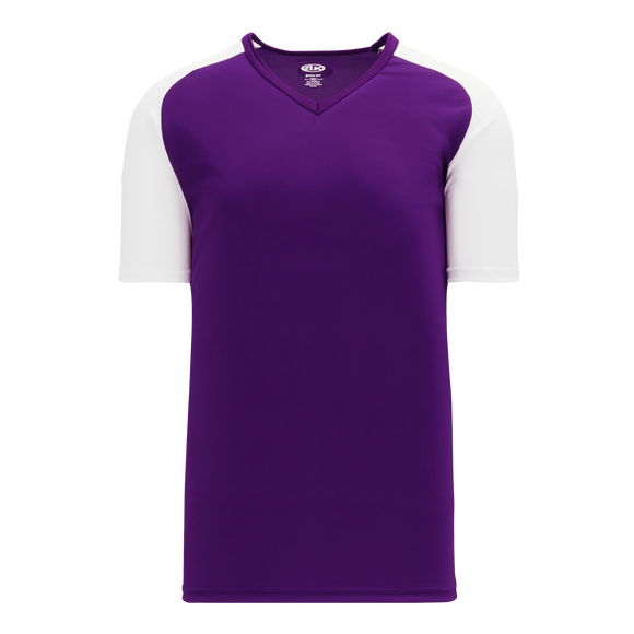 Athletic Knit (AK) BA1375L-220 Ladies Purple/White Pullover Baseball Jersey