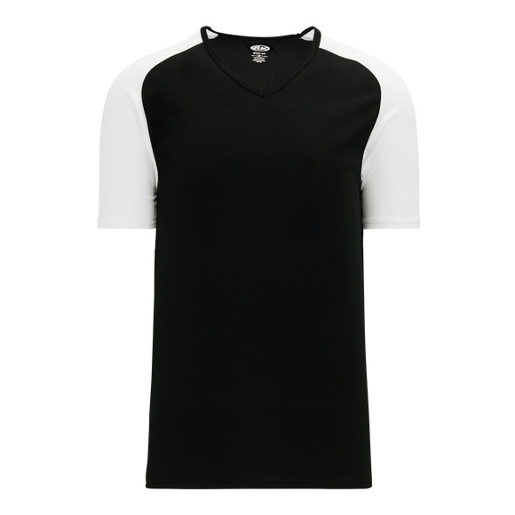 Athletic Knit (AK) S1375M-221 Mens Black/White Soccer Jersey