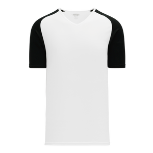 Athletic Knit (AK) S1375M-222 Mens White/Black Soccer Jersey