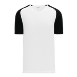 Athletic Knit (AK) S1375M-222 Mens White/Black Soccer Jersey