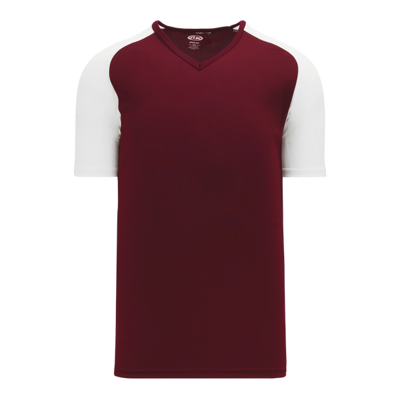 Athletic Knit (AK) S1375M-233 Mens Maroon/White Soccer Jersey