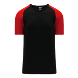 Athletic Knit (AK) V1375L-249 Ladies Black/Red Volleyball Jersey