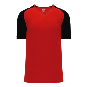 Athletic Knit (AK) V1375M-264 Mens Red/Black Volleyball Jersey