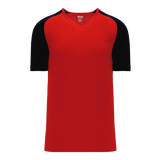 Athletic Knit (AK) S1375M-264 Mens Red/Black Soccer Jersey