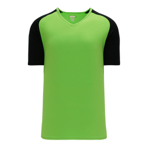 Athletic Knit (AK) S1375M-269 Mens Lime Green/Black Soccer Jersey