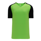 Athletic Knit (AK) S1375M-269 Mens Lime Green/Black Soccer Jersey