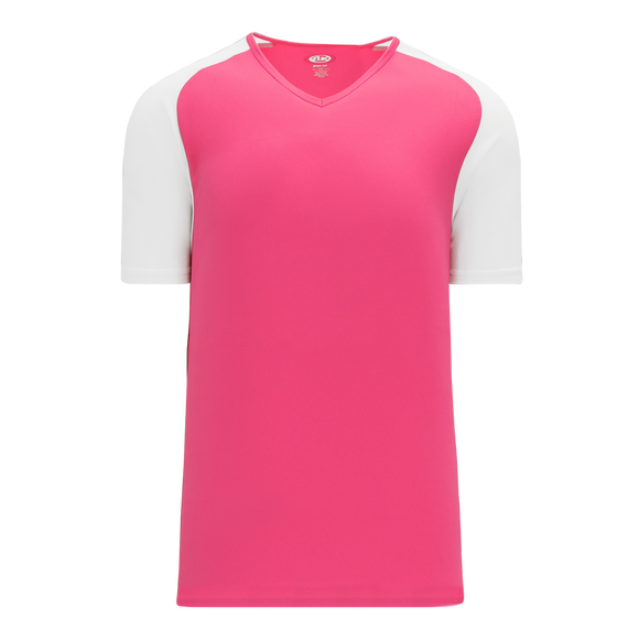 Athletic Knit (AK) S1375Y-275 Youth Pink/White Soccer Jersey