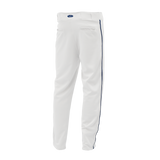 Athletic Knit (AK) BA1391Y-217 Youth White/Navy Pro Baseball Pants