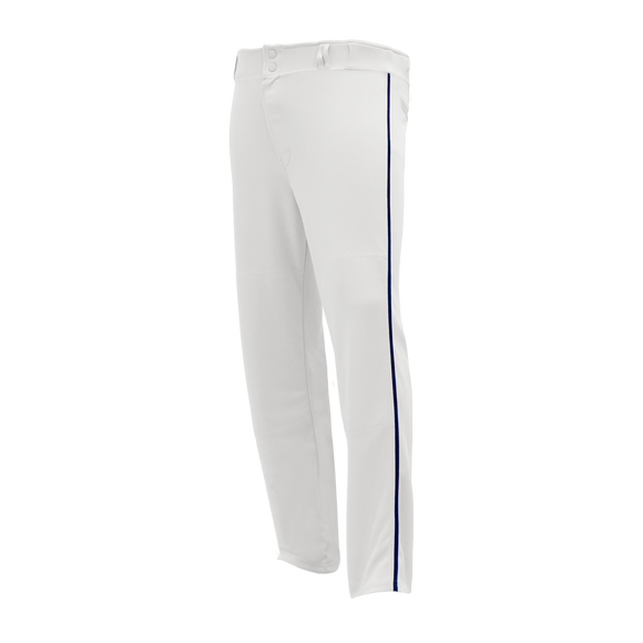 Athletic Knit (AK) BA1391A-217 Adult White/Navy Pro Baseball Pants
