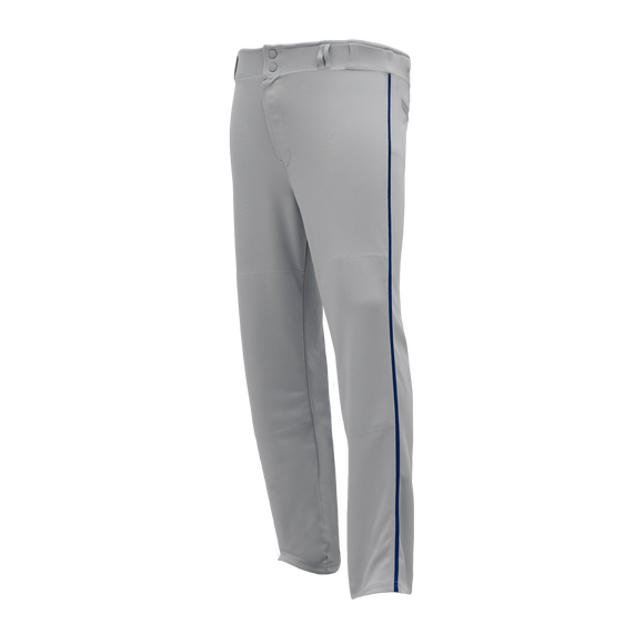 Athletic Knit (AK) BA1391A-826 Adult Grey/Navy Pro Baseball Pants