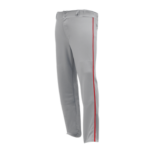 Athletic Knit (AK) BA1391Y-829 Youth Grey/Red Pro Baseball Pants