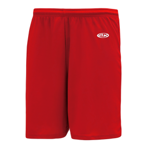 Athletic Knit (AK) BAS1700M-005 Mens Red Baseball Shorts