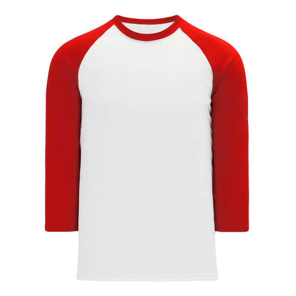 Athletic Knit (AK) BA1846Y-209 Youth White/Red Pullover Baseball Jersey