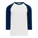 Athletic Knit (AK) BA1846A-217 Adult White/Navy Pullover Baseball Jersey