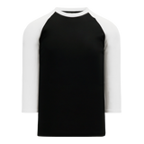 Athletic Knit (AK) BA1846A-221 Adult Black/White Pullover Baseball Jersey