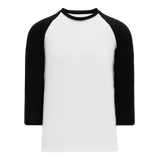 Athletic Knit (AK) BA1846Y-222 Youth White/Black Pullover Baseball Jersey