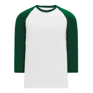 Athletic Knit (AK) BA1846A-279 Adult White/Dark Green Pullover Baseball Jersey