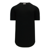 Athletic Knit (AK) BA5200M-001 Mens Black Full Button Baseball Jersey