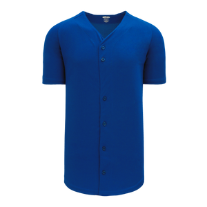 Athletic Knit (AK) BA5200L-002 Ladies Royal Blue Full Button Baseball Jersey