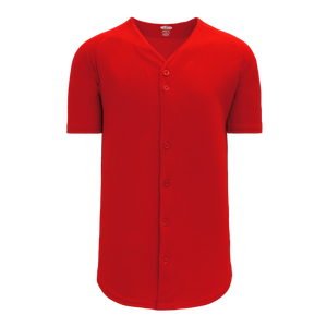 Athletic Knit (AK) BA5200M-005 Mens Red Full Button Baseball Jersey XX-Large