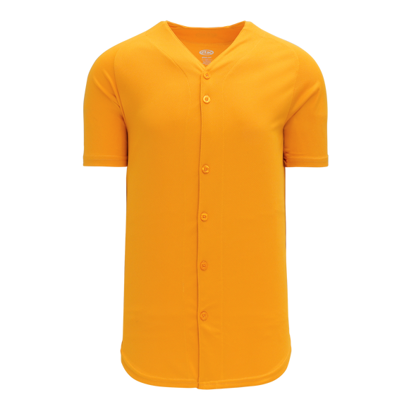 Athletic Knit (AK) BA5200Y-006 Youth Gold Full Button Baseball Jersey