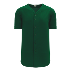 Athletic Knit (AK) BA5200Y-029 Youth Dark Green Full Button Baseball Jersey - CLOSEOUT