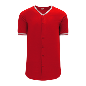 Athletic Knit (AK) BA5500A-ANA587 Anaheim Red Adult Full Button Baseball Jersey