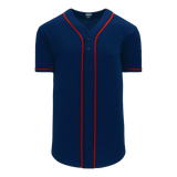 Athletic Knit (AK) BA5500A-MIN697 Minnesota Navy Adult Full Button Baseball Jersey