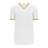 Athletic Knit (AK) BA5500Y-PIT579 Pittsburgh White Youth Full Button Baseball Jersey