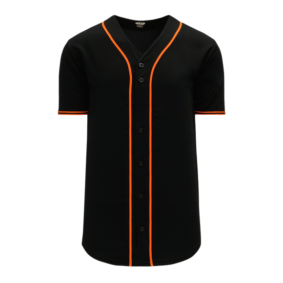 Athletic Knit (AK) BA5500A-SF577 San Francisco Giants Black Adult Full Button Baseball Jersey