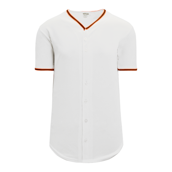 Athletic Knit (AK) BA5500A-SF594 San Francisco Giants White Adult Full Button Baseball Jersey
