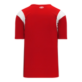 Athletic Knit (AK) BW569A-208 Adult Red/White Basketball Warmup Shirt - PSH Sports