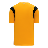 Athletic Knit (AK) BW569Y-213 Youth Gold/Black Basketball Warmup Shirt - PSH Sports