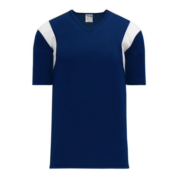 Athletic Knit (AK) BW569A-216 Adult Navy/White Basketball Warmup Shirt - PSH Sports