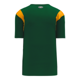 Athletic Knit (AK) BW569A-261 Adult Dark Green/Gold Basketball Warmup Shirt - PSH Sports