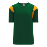 Athletic Knit (AK) BW569A-261 Adult Dark Green/Gold Basketball Warmup Shirt - PSH Sports