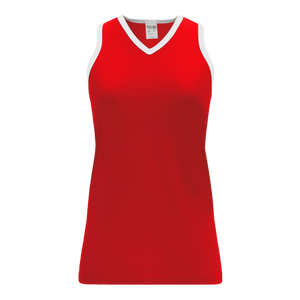 Athletic Knit (AK) BA583L-208 Red/White Ladies Softball Jersey