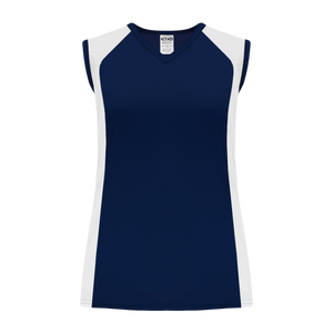 Athletic Knit (AK) LF601L-216 Ladies Navy/White Field Lacrosse Jersey